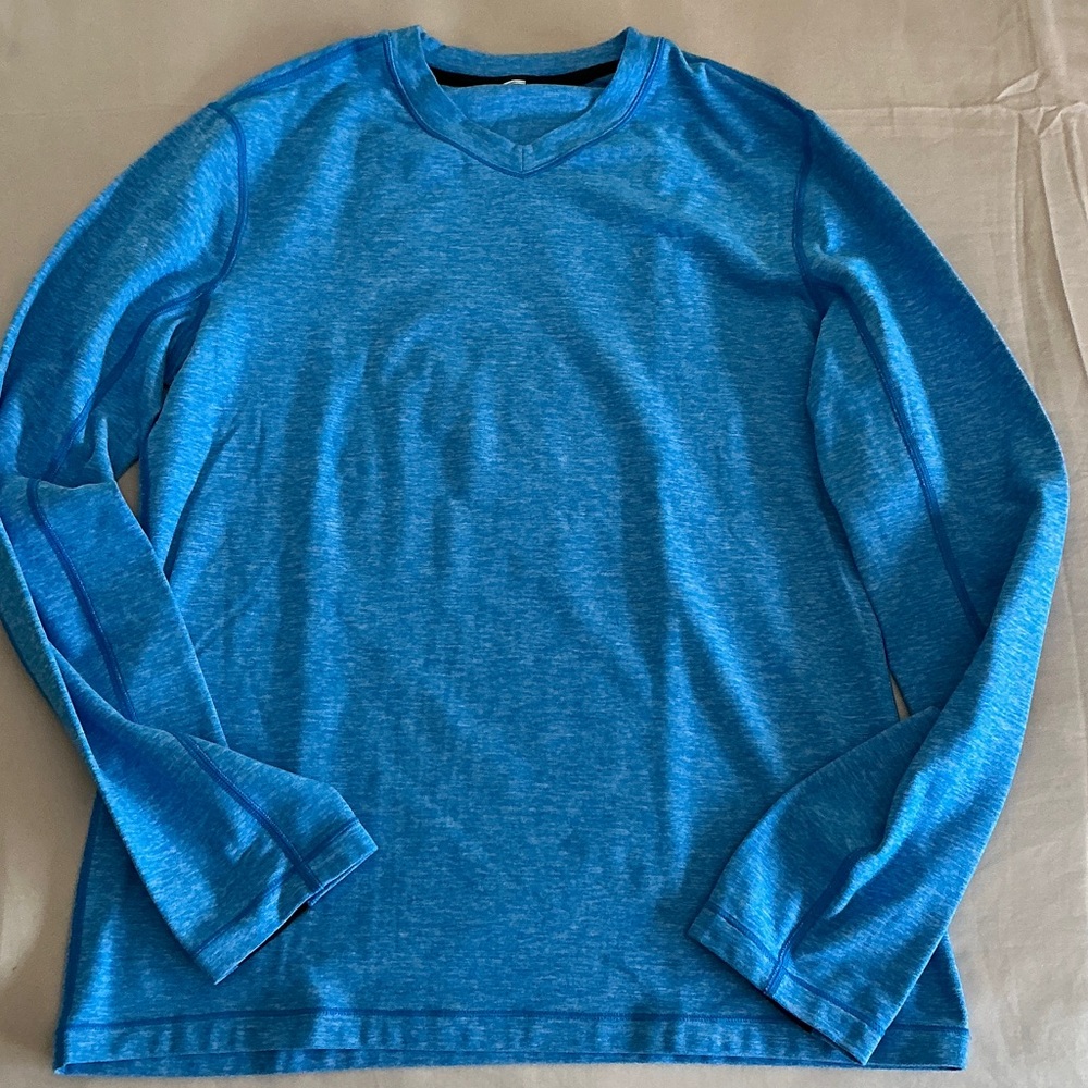 Lululemon Men's Blue Long Sleeve Shirt